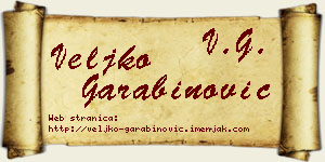 Veljko Garabinović vizit kartica
